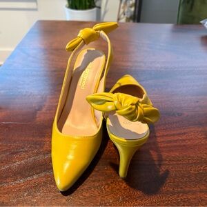 Promod Yellow Bow Heels
